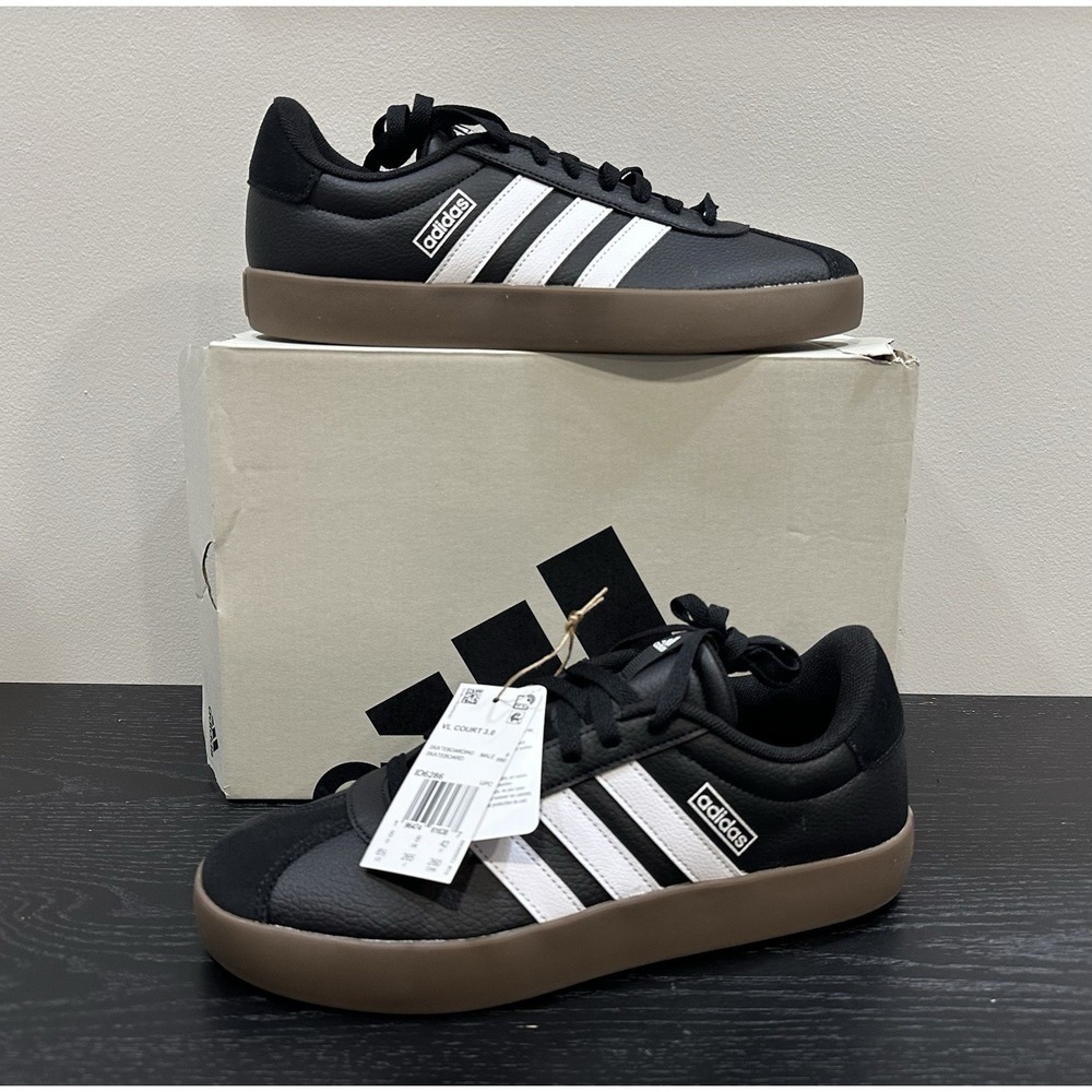 adidas VL Court 3.0 Men's Size 8.5 Black White Gum ID6286 NEW